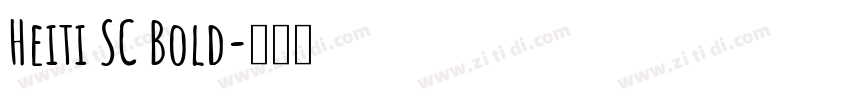 Heiti SC Bold字体转换